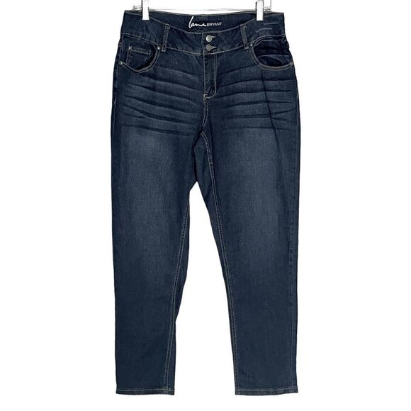 Lane Bryant Dark Wash Mid Rise Skinny Ankle Blue Jeans Size 14 - Picture 1 of 7